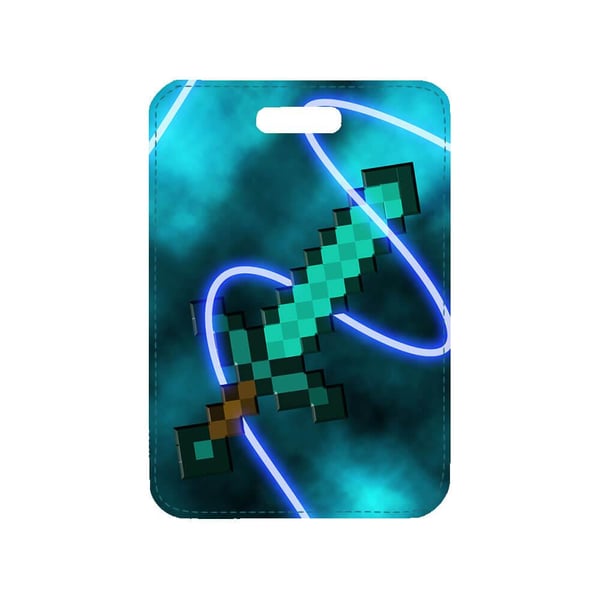 Taskevedhæng: Spel Minecraft Diamantsvärde, stilrent taskepynt med levende og unikt design, perfekt til håndtasken eller rygsækken