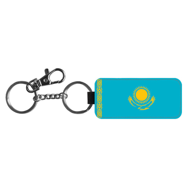 Avaimenperä: Flag of Kazakhstan -Kazakhstan Flag, tyylikäs riipus, jossa on eloisa ja uniikki kuvio
