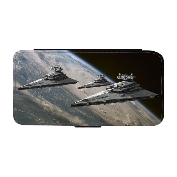 Til Samsung Galaxy S8: Star Destroyer, flipdeksel med unikt motiv, mobiletui med stativfunksjon