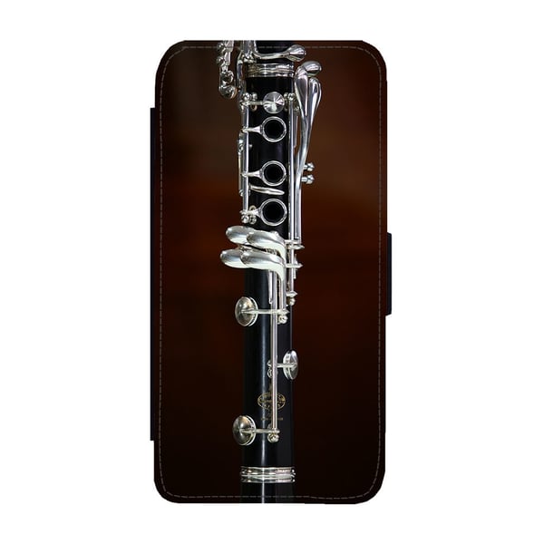 Til Samsung Galaxy S8+: Clarinet, flip-cover med unikt motiv, mobilcover med standerfunktion