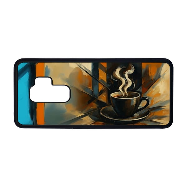 Til Samsung Galaxy S9+: Kaffe Oljemaleri, mobildeksel med unikt motiv, beskyttende cover
