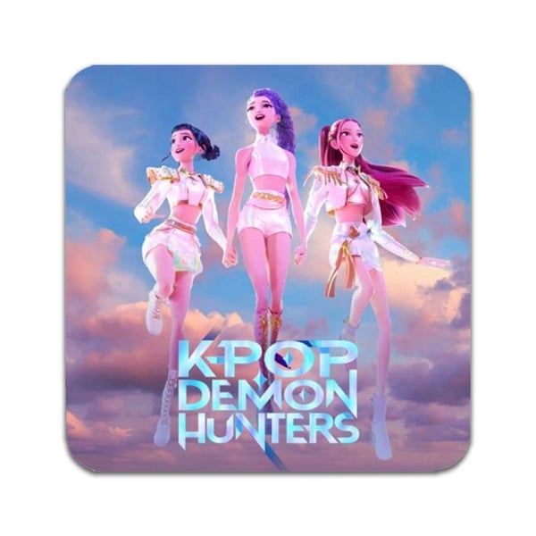 Glassunderlag (2-pakning): KPop Demon Hunters HUNTR/X, stilrene underlag med unike og livlige motiver