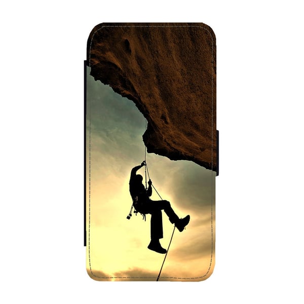 Til Samsung Galaxy S8+: Mountain Climbing, flip-cover med unikt motiv, mobilcover med standerfunktion
