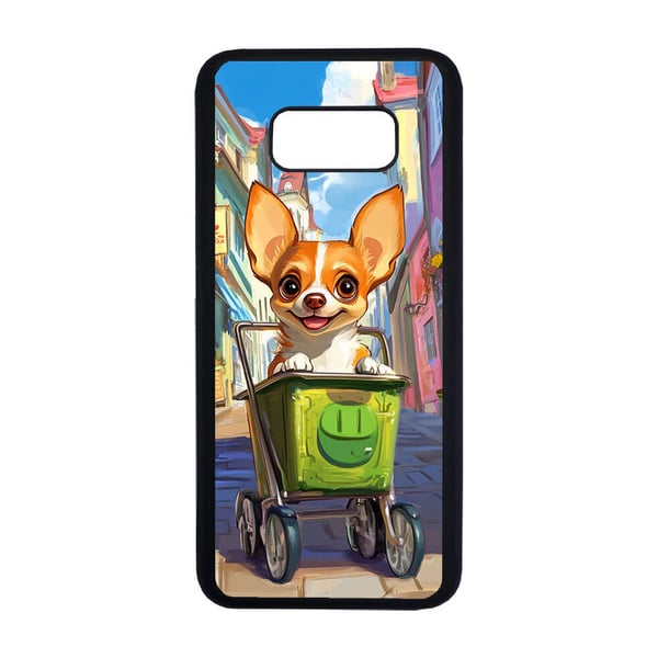 Til Samsung Galaxy S8: Barn Søt Tegneserie Chihuahua Hund, mobildeksel med unikt motiv, beskyttende cover