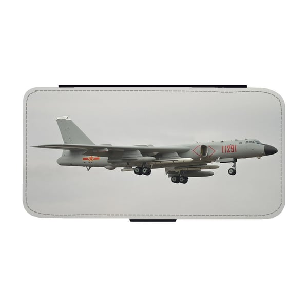 Til Samsung Galaxy S8+: Xian H-6 Jet Strategic Bomber, flipdeksel med unikt motiv, mobiletui med stativfunksjon