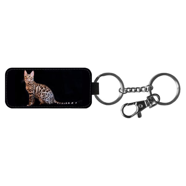 Avaimenperä: Bengal Cat -Cat Bengal, tyylikäs riipus, jossa on eloisa ja uniikki kuvio