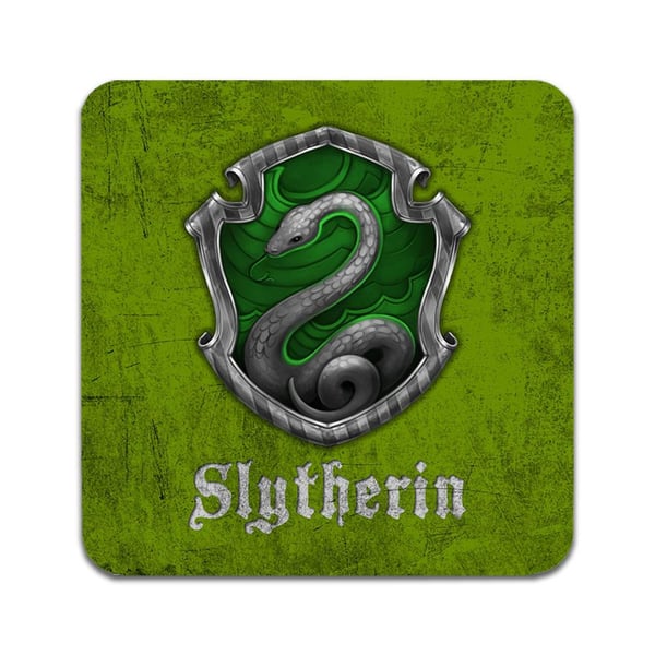 Glassunderlag (2-pakning): Harry Potter Slytherin, stilrene underlag med unike og livlige motiver