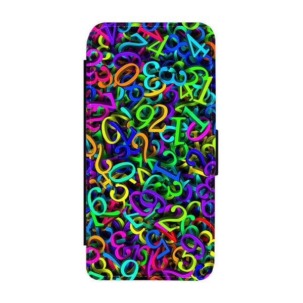 Til Samsung Galaxy S8: Matte tall, flipdeksel med unikt motiv, mobiletui med stativfunksjon
