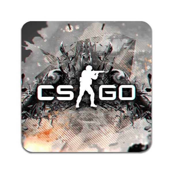 Glassunderlag (2-pakning): Counter-Strike Global Offensive, stilrene underlag med unike og livlige motiver