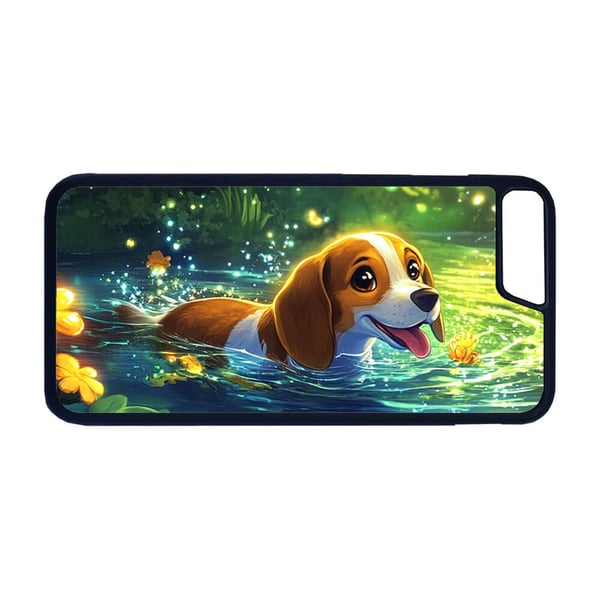 iPhone 7 Plus / 8 Plus -malliin: Lasten Sarjakuva Beagle Koira, suojakuori uniikilla kuviolla, kestävä kännykänkuori