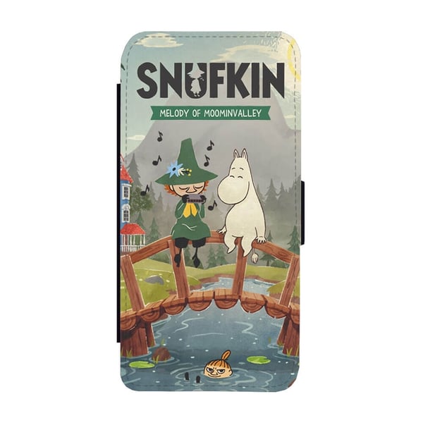 Til Samsung Galaxy S8+: Spil Snufkin: Melody of Moominvalley, flip-cover med unikt motiv, mobilcover med standerfunktion