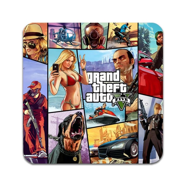 Lasinaluset (2 kpl): Grand Theft Auto, tyylikkäät aluset uniikeilla ja eloisilla kuvioilla Lasinaluset (2 kpl): Grand Theft Auto, tyylikkäät aluset uniikeilla ja eloisilla kuvioilla