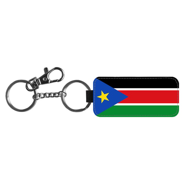 Avaimenperä: Flag of South Sudan -South Sudan Flag, tyylikäs riipus, jossa on eloisa ja uniikki kuvio