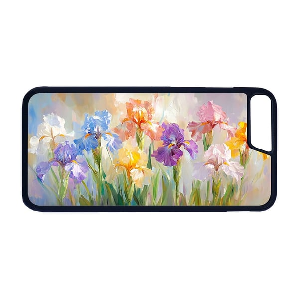 Til iPhone 7 Plus / 8 Plus: Blomster Iris Maleri, mobilcover med unikt motiv, beskyttende cover