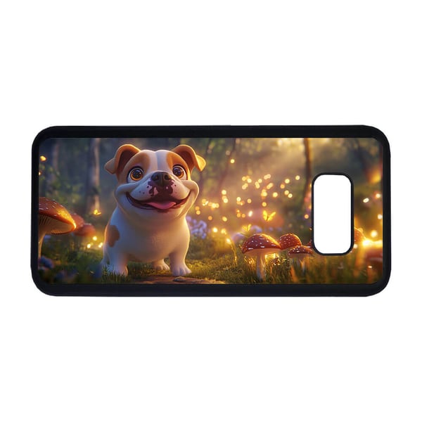 Til Samsung Galaxy S8: Søt Tegneserie Engelsk Bulldog, mobildeksel med unikt motiv, beskyttende cover