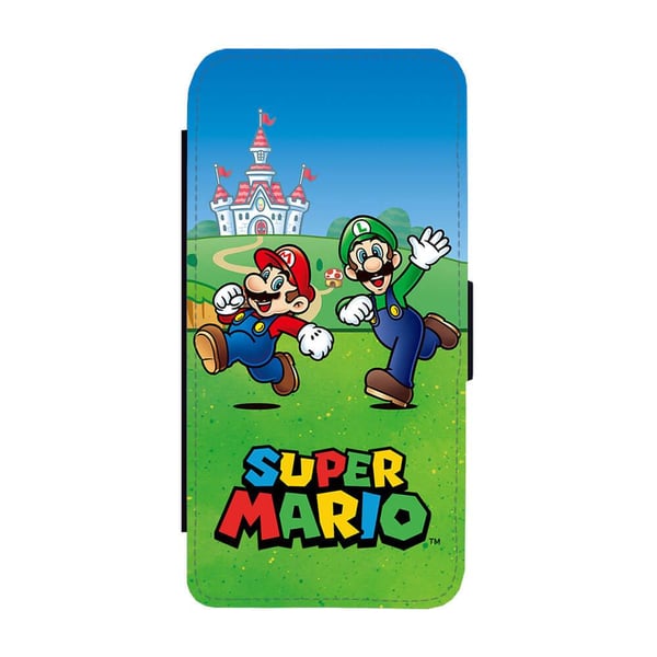 Til Samsung Galaxy S8: Mario and Luigi, flipdeksel med unikt motiv, mobiletui med stativfunksjon