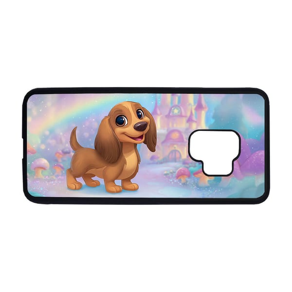 Sød Tegneserie Gravhund Samsung Galaxy S9 Mobilcover - Etui
