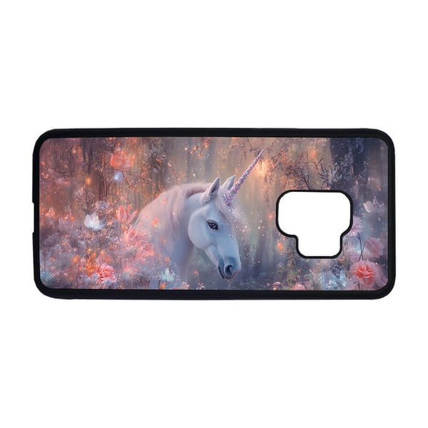 Til Samsung Galaxy S9: Enhjørning, mobilcover med unikt motiv, beskyttende cover