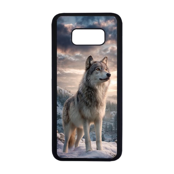 Til Samsung Galaxy S8: Villdyr Ulv, mobildeksel med unikt motiv, beskyttende cover