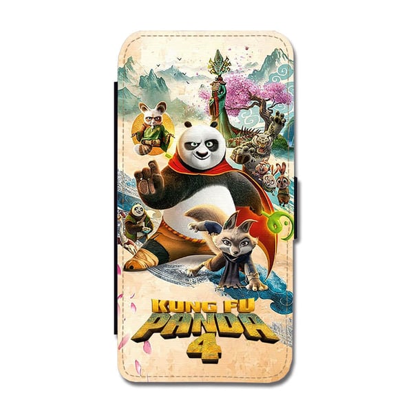 Til Samsung Galaxy S8: Kung Fu Panda 4, flipdeksel med unikt motiv, mobiletui med stativfunksjon