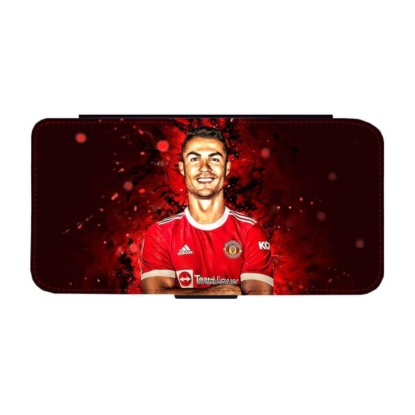 Til Samsung Galaxy S8: Cristiano Ronaldo 2021, flipdeksel med unikt motiv, mobiletui med stativfunksjon