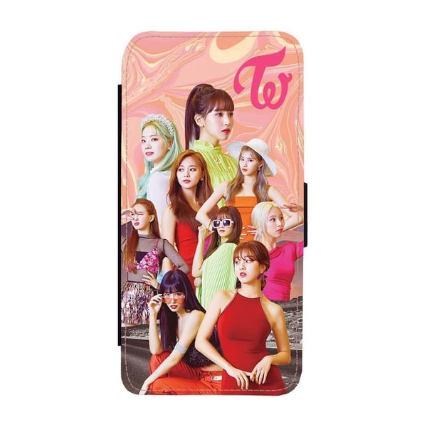 K-pop Twice Samsung Galaxy S8+, flipdeksel med unikt motiv, mobiletui med stativfunksjon