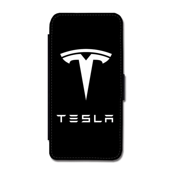 Til Samsung Galaxy S8: Tesla, flipdeksel med unikt motiv, mobiletui med stativfunksjon