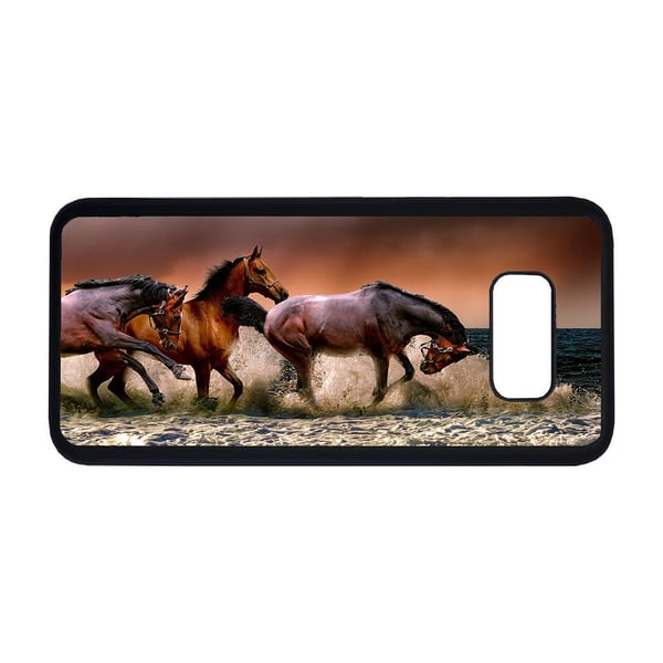 Til Samsung Galaxy S8+: Horses, mobildeksel med unikt motiv, beskyttende cover