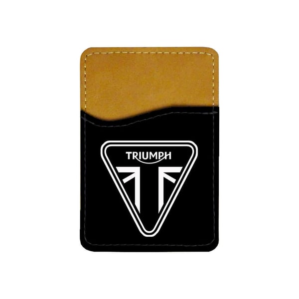 Selvklebende kortholder til mobil (Universell): Triumph Classic Logo, kortlomme med levende og unikt design til telefonen