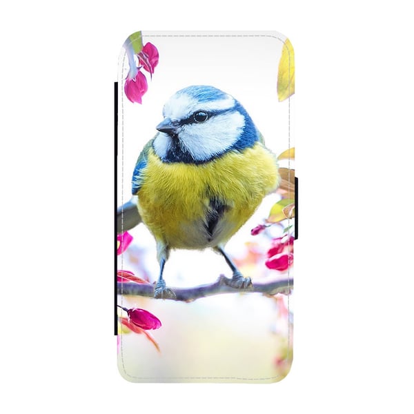 Bird Blue Tit, flipdeksel med unikt motiv, mobiletui med stativfunksjon Til Samsung Galaxy S9