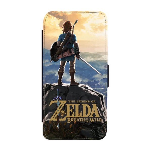 Til Samsung Galaxy S8: Zelda Breath of the Wild, flipdeksel med unikt motiv, mobiletui med stativfunksjon