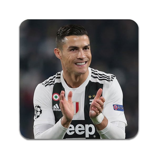 Glassunderlag (2-pakning): Cristiano Ronaldo, stilrene underlag med unike og livlige motiver