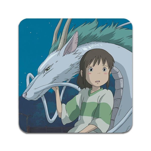 Glassunderlag (2-pakning): Anime Spirited Away, stilrene underlag med unike og livlige motiver