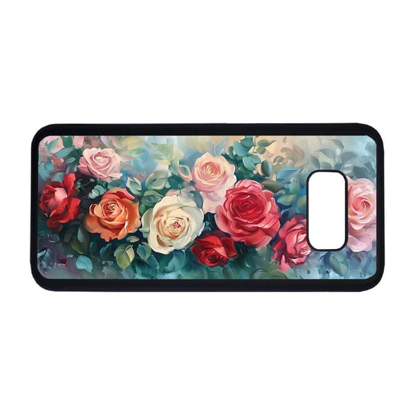 Til Samsung Galaxy S8+: Roser Maleri, mobildeksel med unikt motiv, beskyttende cover