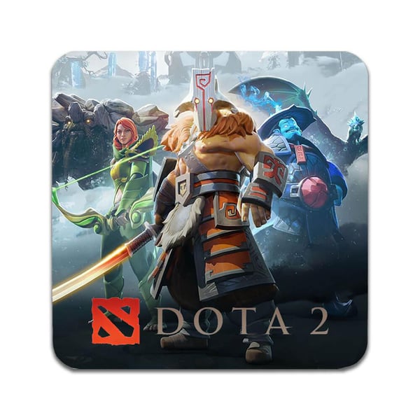 Glassunderlag (2-pakning): Spel Dota 2, stilrene underlag med unike og livlige motiver