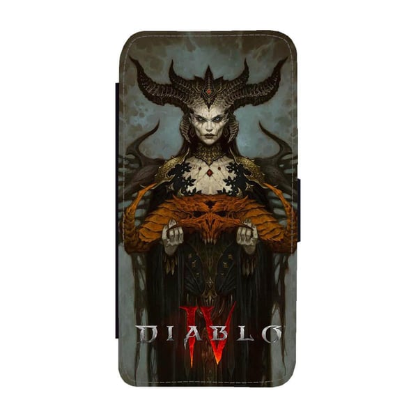Til Samsung Galaxy S8+: Diablo 4, flipdeksel med unikt motiv, mobiletui med stativfunksjon
