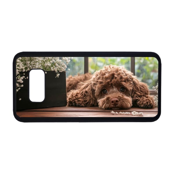 Til Samsung Galaxy S8+: Hund Puddel, mobildeksel med unikt motiv, beskyttende cover