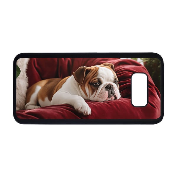 Til Samsung Galaxy S8+: Hund Engelsk Bulldog, mobildeksel med unikt motiv, beskyttende cover