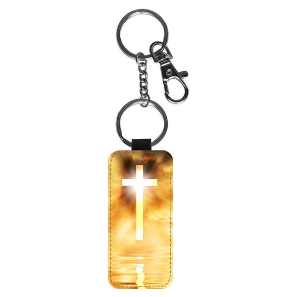 Avaimenperä: Cross -Christian Cross, tyylikäs riipus, jossa on eloisa ja uniikki kuvio
