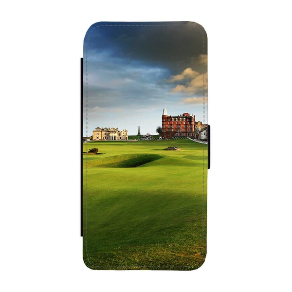 Til Samsung Galaxy S8: St Andrews Golf Course, flipdeksel med unikt motiv, mobiletui med stativfunksjon