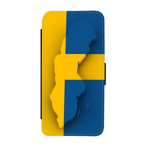 Til Samsung Galaxy S9: Map of Sweden, flipdeksel med unikt motiv, mobiletui med stativfunksjon