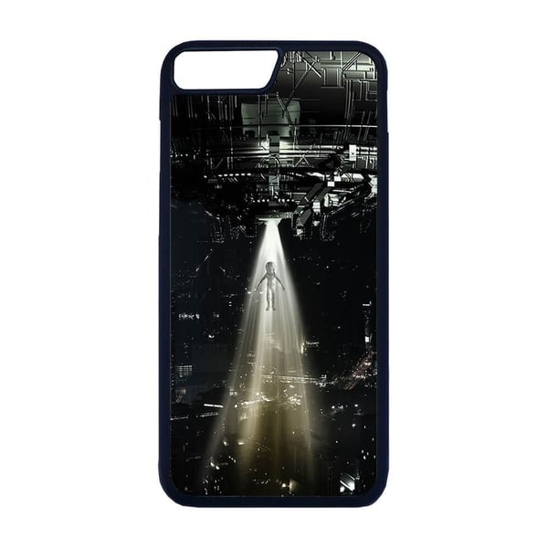 Til iPhone 7 Plus / 8 Plus: UFO and Alien, mobilcover med unikt motiv, beskyttende cover