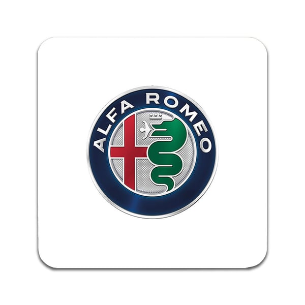Glassunderlag (2-pakning): Alfa Romeo, stilrene underlag med unike og livlige motiver