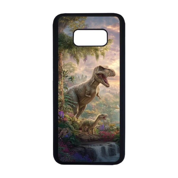 Til Samsung Galaxy S8+:  Dinosaurer, mobilcover med unikt motiv, beskyttende cover
