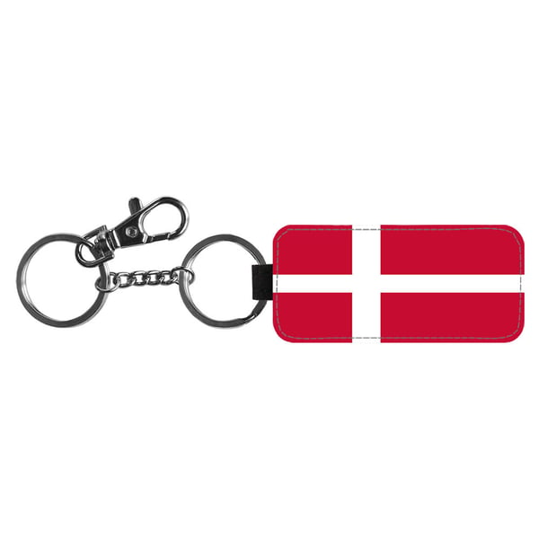 Avaimenperä: Flag of Denmark -Denmark Flag, tyylikäs riipus, jossa on eloisa ja uniikki kuvio