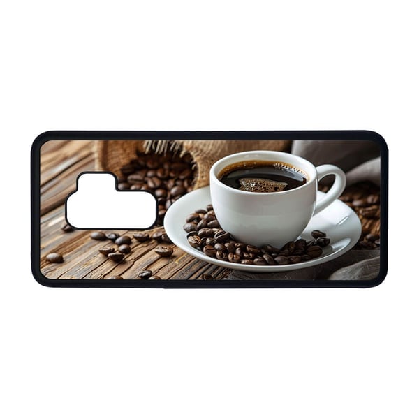 Til Samsung Galaxy S9+: Kaffe, mobildeksel med unikt motiv, beskyttende cover
