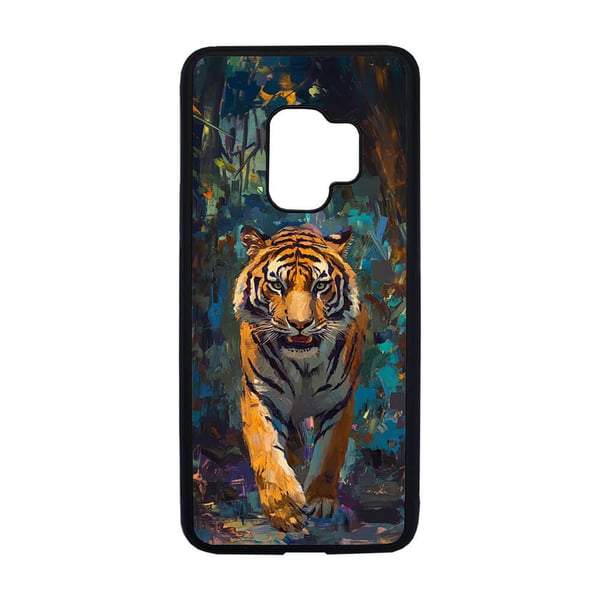 Til Samsung Galaxy S9: Dyr Tiger Oljemaleri, mobildeksel med unikt motiv, beskyttende cover