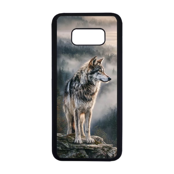 Til Samsung Galaxy S8+: Dyr Ulv Oljemaleri, mobildeksel med unikt motiv, beskyttende cover