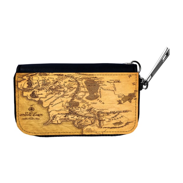 Bilnyckelfodral: Middle Earth Map, skyddande fodral med livfull och unikt design