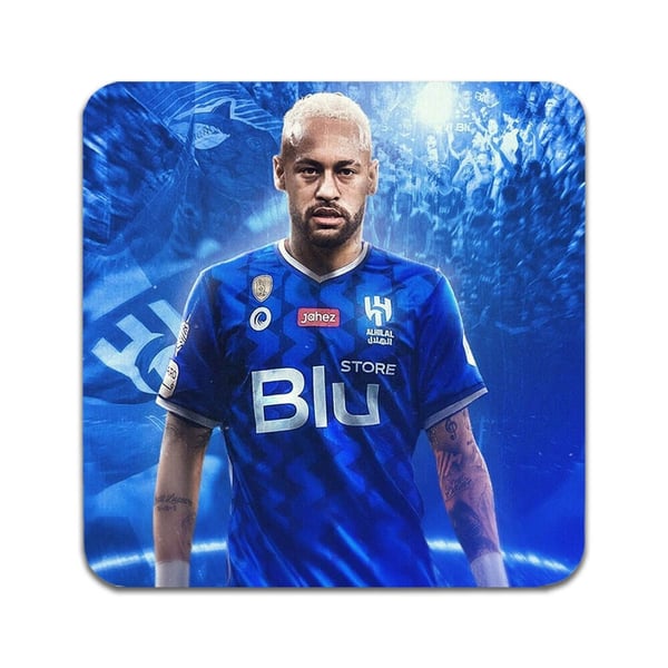 Lasinaluset (2 kpl): Neymar 2023 Al-Hilal, tyylikkäät aluset uniikeilla ja eloisilla kuvioilla